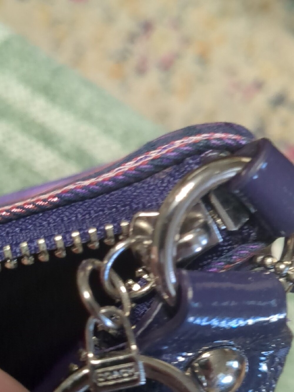 Coach Poppy Tartan Plaid Crossbody Bag Purple Pink Graffiti Archive Y2K๐ - Picture 9 of 9
